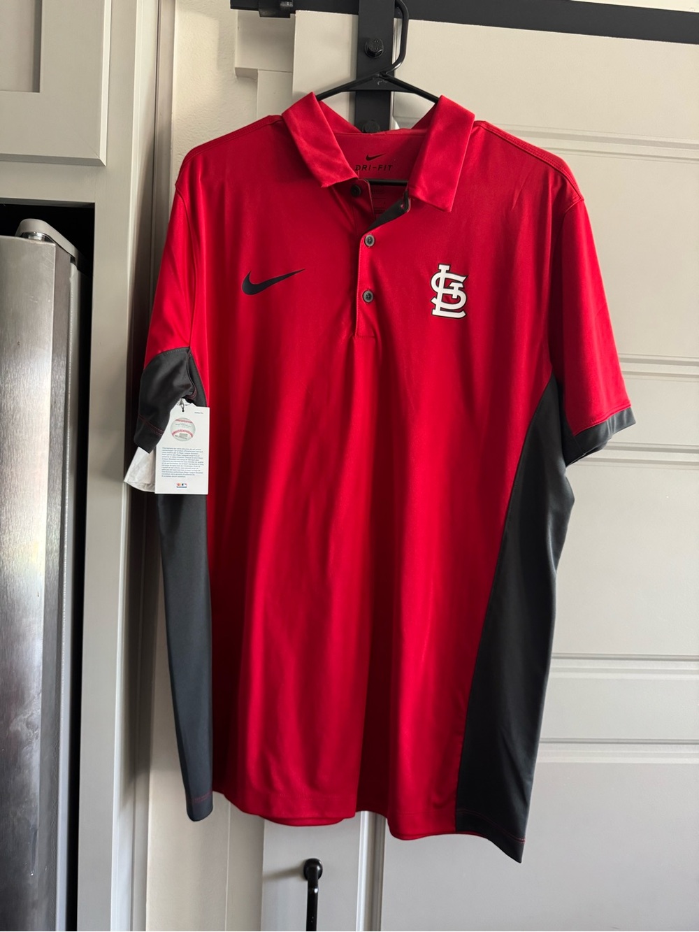 NWT Nike Red and Black St. Louis Polo Shirt